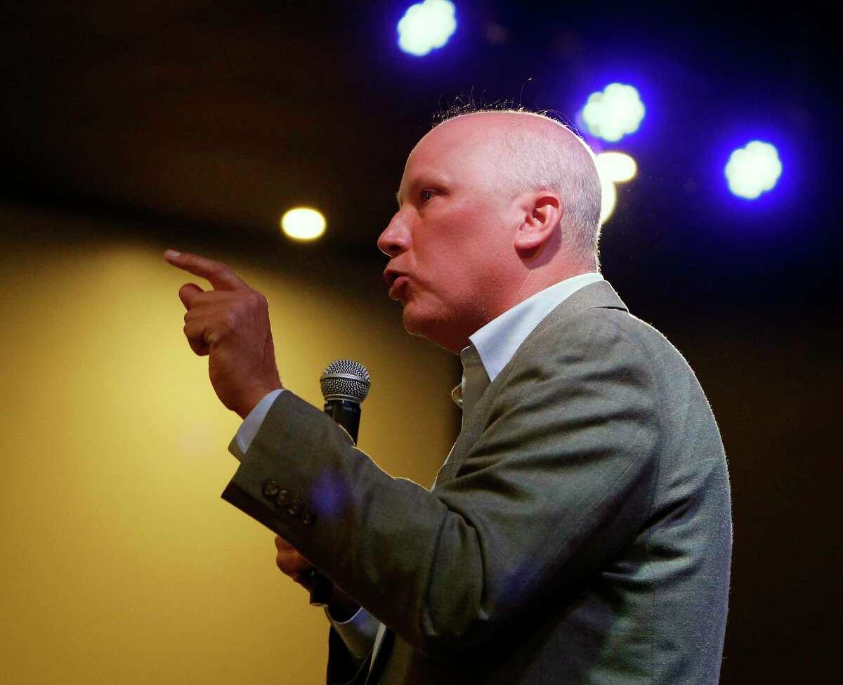 U.S. Rep. Chip Roy, R- Austin address the audience in a town hall meeting on Tuesday, Aug. 20,2019 at Compassion Church, 2862 Thousand Oak