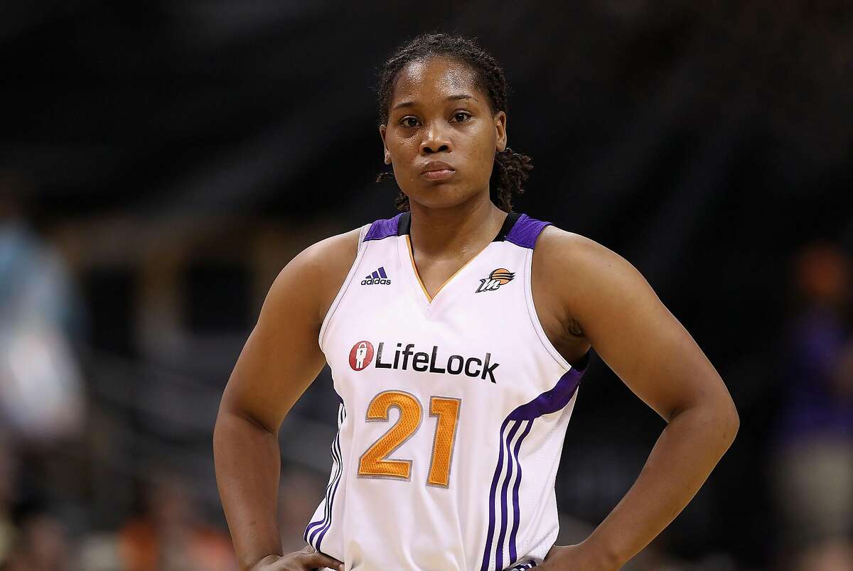 Alexis Gray-Lawson is shown with the Phoenix Mercury during a WNBA game against the Chicago Sky on July 1, 2011. in Phoenix, Arizona.