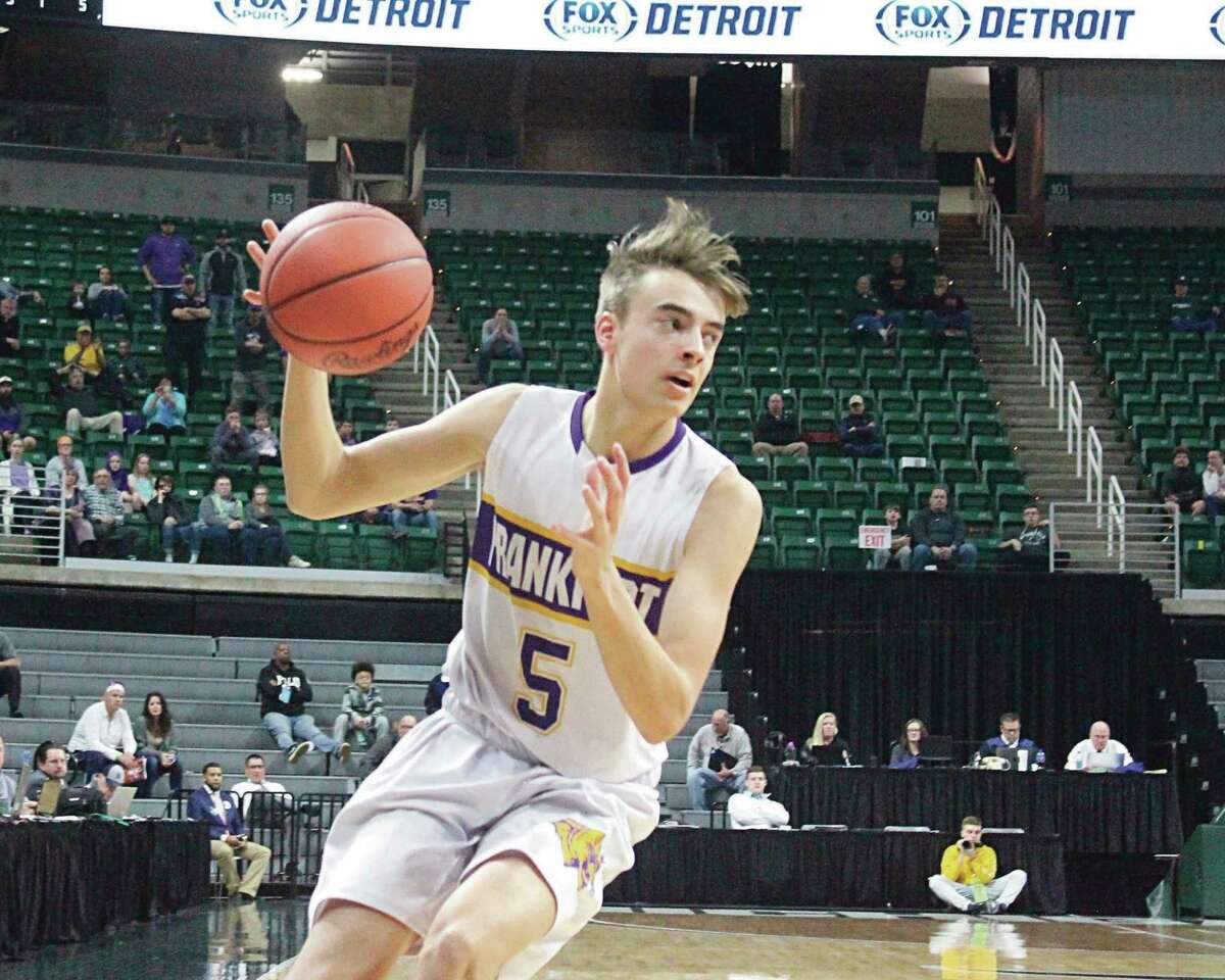 Luke Hammon and his Frankfort teammates will not get their chance to return to the Breslin Center this year after the MHSAA canceled what looked to be a promising state basketball tournament for the Panthers. (File photo)