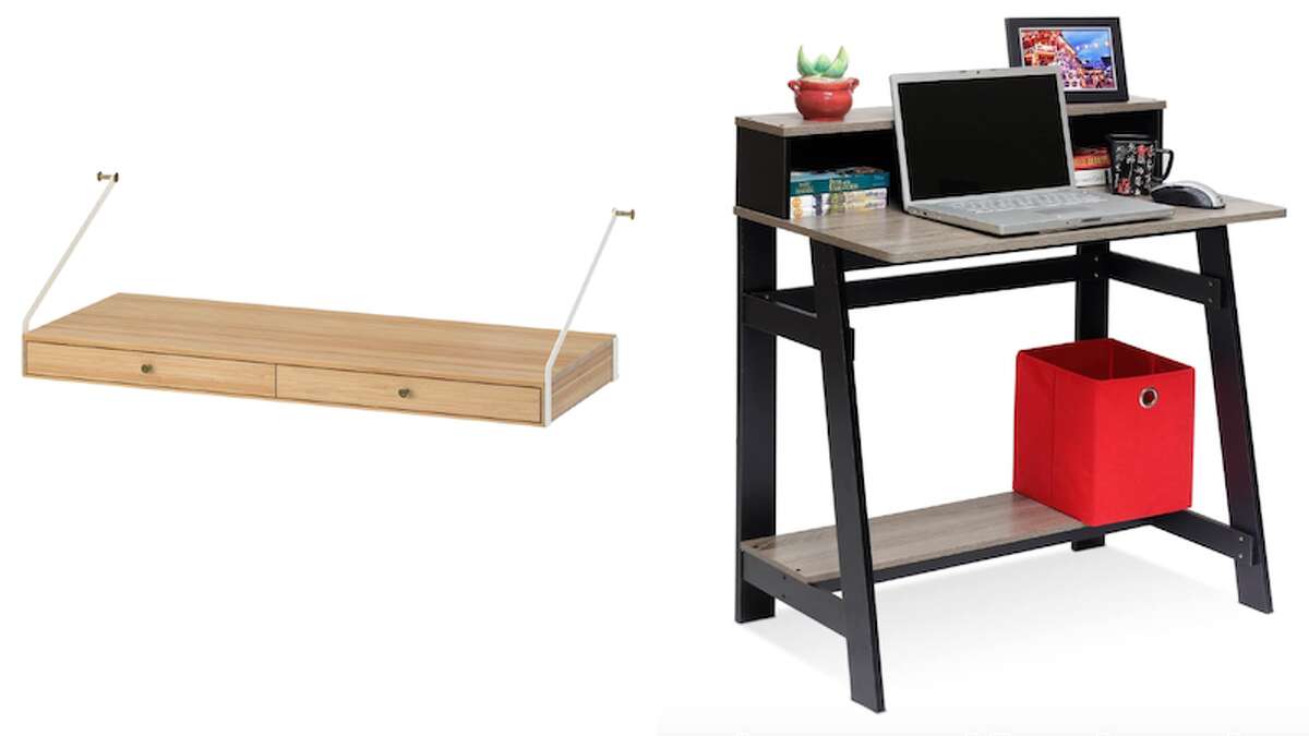 Have you been looking to add as desk to your home workspace, but can't find one that fits your tiny space? Don't resign yourself to the couch for the next few weeks (and for those future work from home days). While you may not fit a large keyboard, dual monitors and a place to eat lunch, having a designated desk can be a big improvement to your overall productivity.Whether you're looking to squeeze a desk into your small living room or tiny bedroom, you should be able to find one that works within your budget from this list.