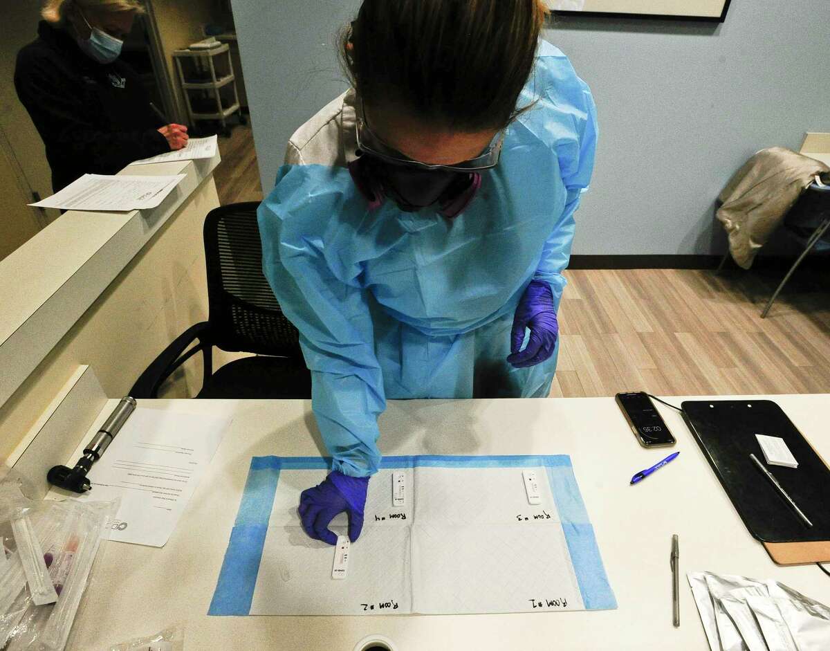 Stamford first responders are being administered fingerstick