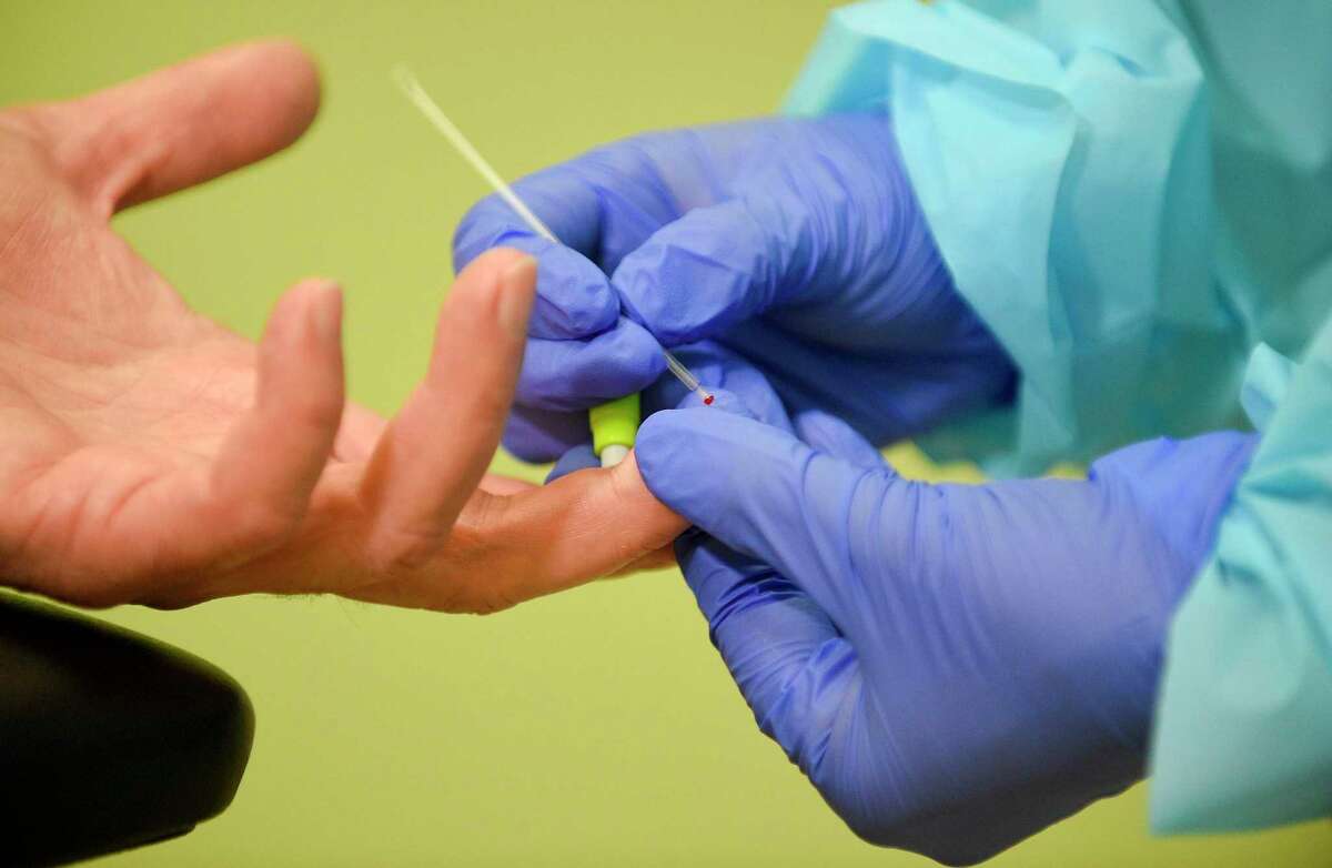 Stamford first responders are being administered fingerstick