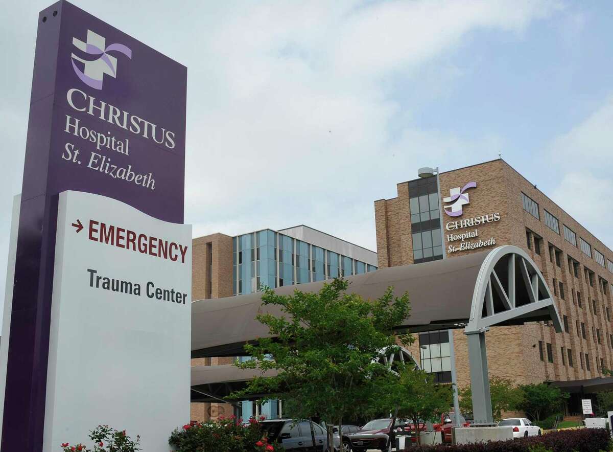 One of the emergency signs leading to the main ER entrance at Christus Hospital St. Elizabeth. Dave Ryan/The Enterprise