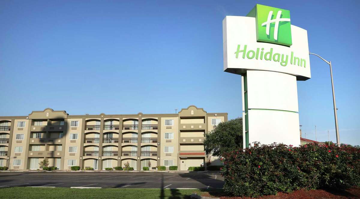 The City of San Antonio and Haven for Hope are using the Holiday Inn Hotel building located at 318 W. Cesar Chavez Blvd. to house some of the homeless, on Wednesday, April 15, 2020.