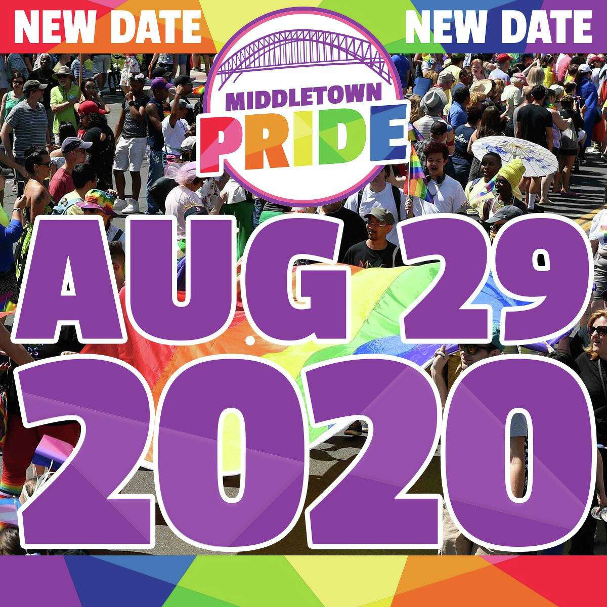 Middletown Pride has been rescheduled from June 20 to Aug. 20 due to coronavirus concerns.