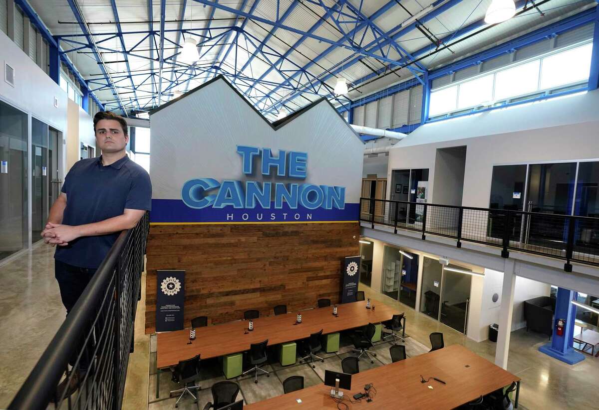 Lawson Gow, founder of The Cannon, 1334 Brittmoore Rd., a startup accelerator, is shown Thursday, April 16, 2020, in Houston. Accelerators are shut down with the stay-at-home order amid the COVID-19 pandemic.