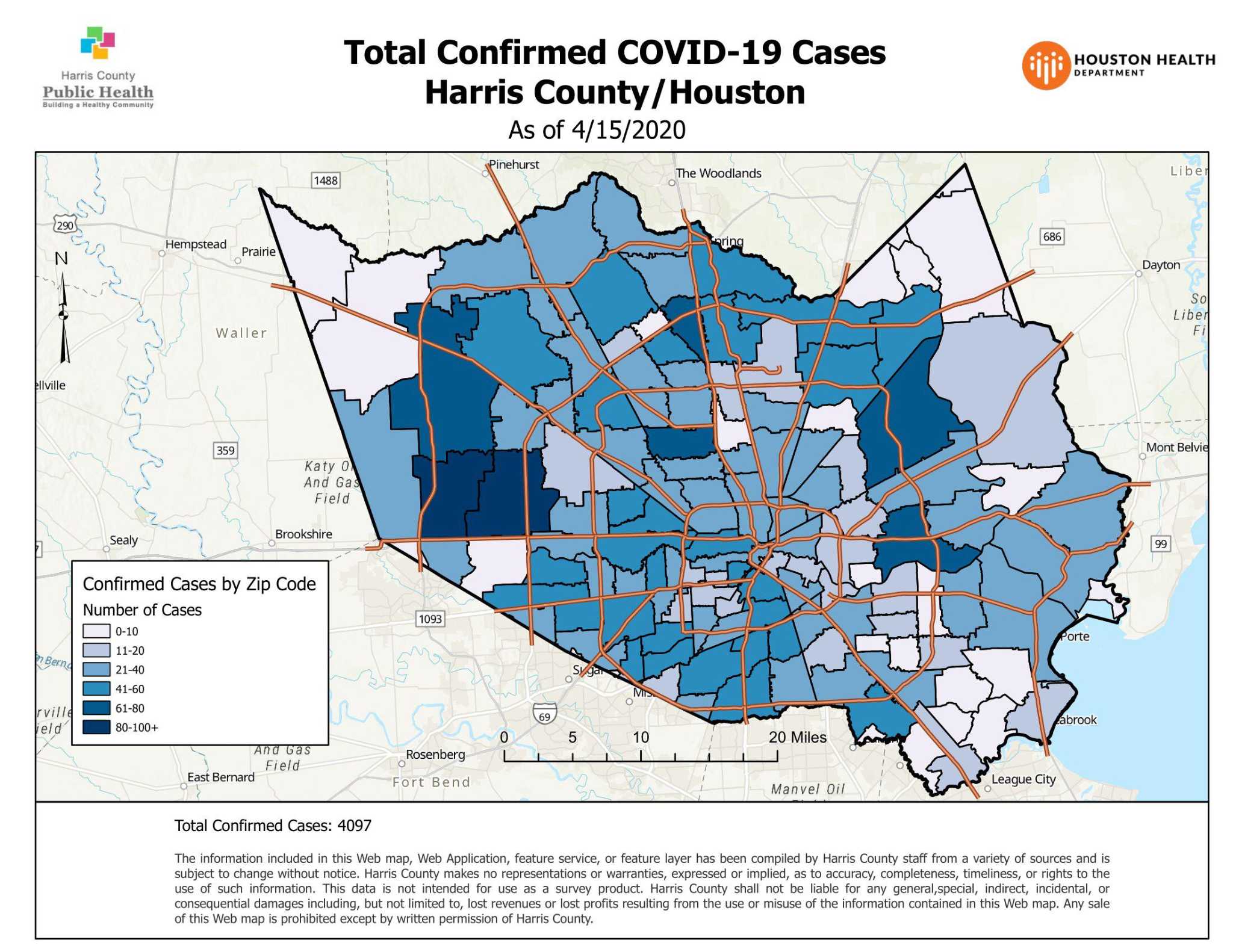 zip code map harris county Zip Code Data Helps Harris County Residents Determine Coronavirus zip code map harris county
