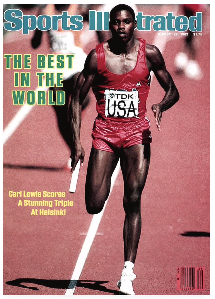 June 25 1984 Carl Lewis USA Olympic Track Sports Illustrated NO LABEL 1A 
