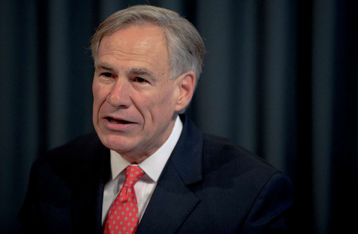 Texas Gov. Greg Abbott speaks about the state's response to COVID-19 during a news conference on Monday, April 13, 2020, in Austin, Texas. (Nick Wagner/Austin American-Statesman via AP)