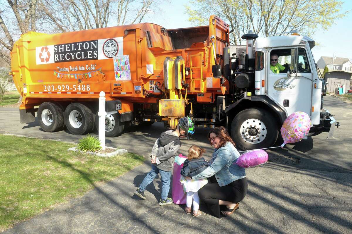 See How A Garbage Truck Surprised A Shelton Girl On Her 2nd Birthday