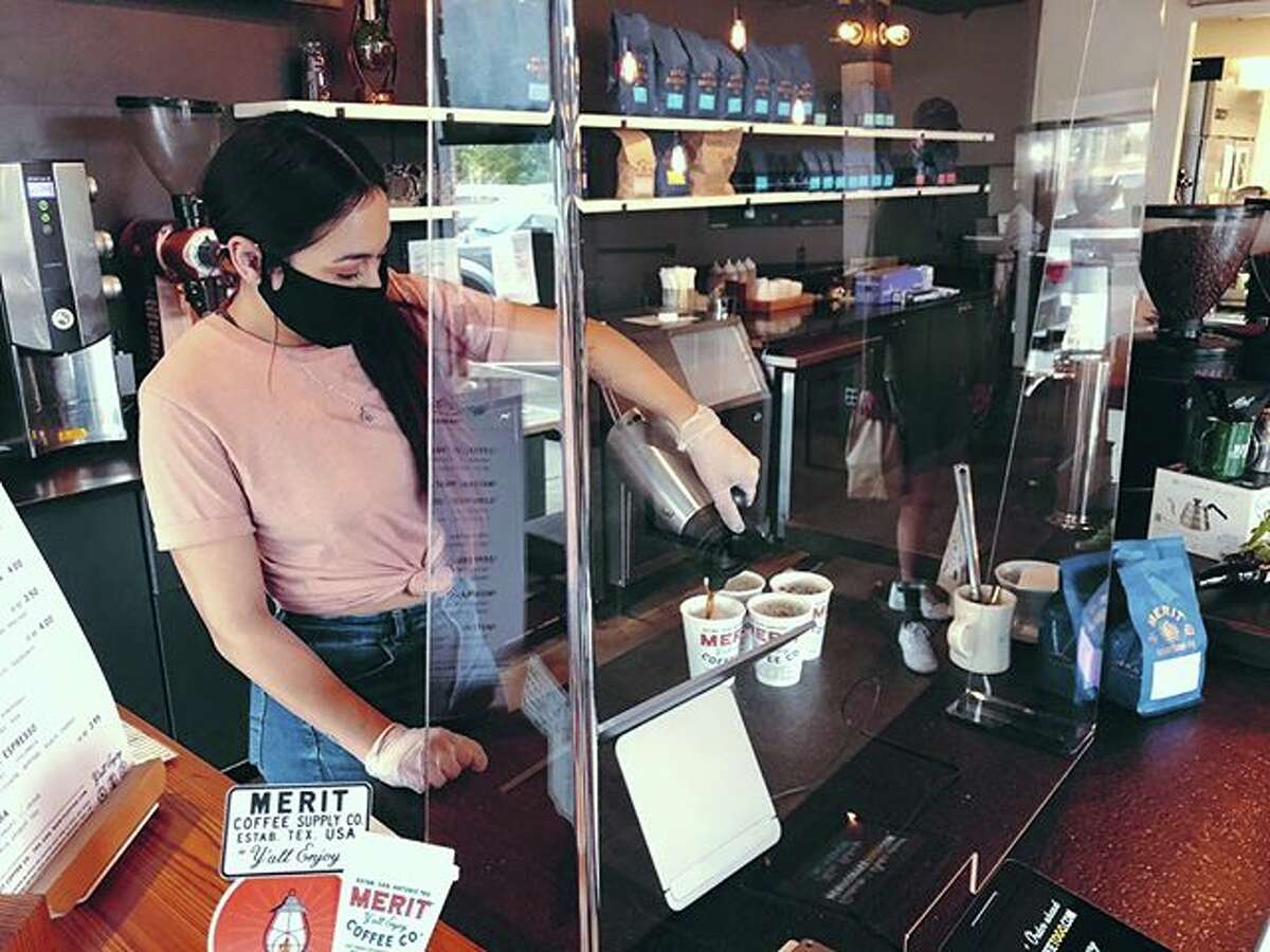 Over the weekend, Merit Coffee installed sneeze guards in all of its locations in San Antonio to help protect its staff and its customers from COVID-19.