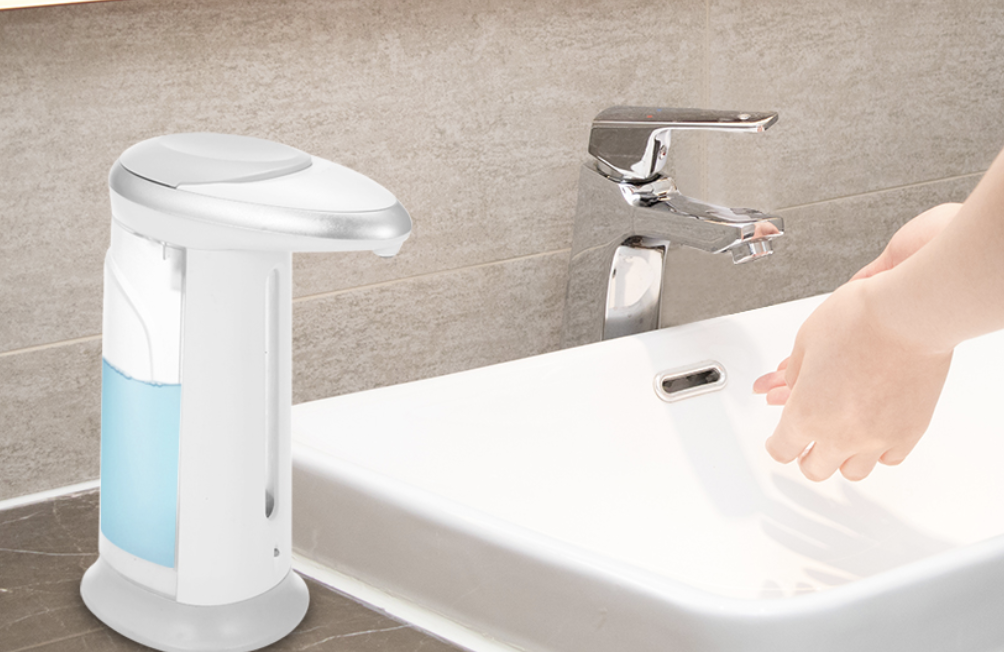 Hanamichi Soap Dispenser, Touchless High Capacity Automatic Soap Dispenser  Equipped w/Infrared Motion Sensor Waterproof Base Adjustable Switches  Suitable for Bathroom Kitchen Hotel Restaurant : : Home & Kitchen