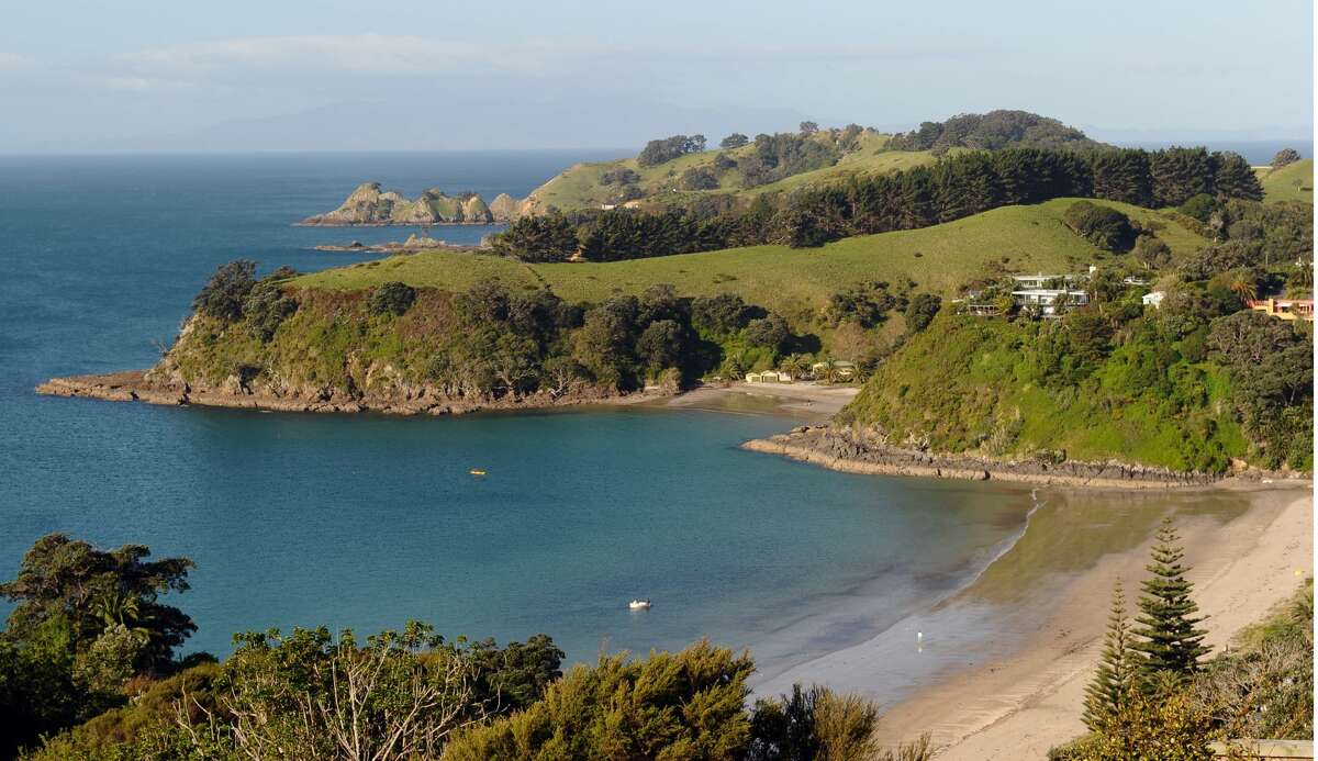 A general view of Little Palm Beach on Waiheke Island in New Zealand is seen in this photograph taken on October 20, 2011.