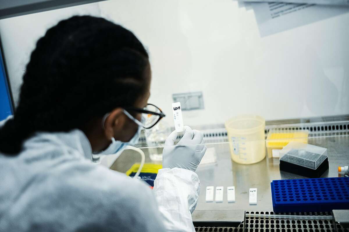 NEW YORK, NY - APRIL 10: A Mirimus, Inc. lab scientist works to validate rapid IgM/IgG antibody tests of COVID-19 samples from recovered patients on April 10, 2020 in the Brooklyn borough of New York City. (Photo by Misha Friedman/Getty Images)