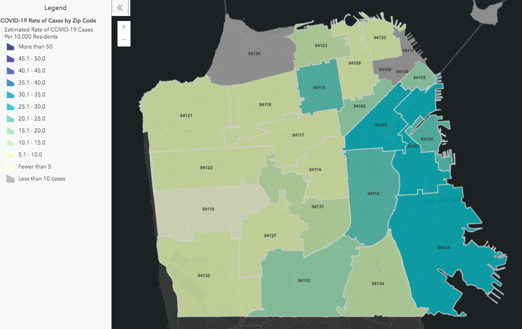 SF's COVID-19 case data by ZIP code reveals hardest-hit neighborhoods - San Francisco Chronicle