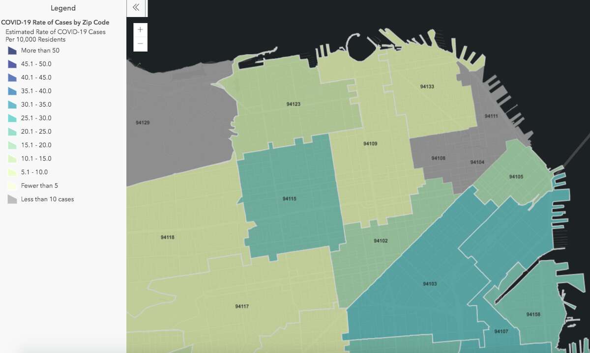 san francisco zip code map covid Sf S Covid 19 Case Data By Zip Code Reveals Hardest Hit Neighborhoods san francisco zip code map covid