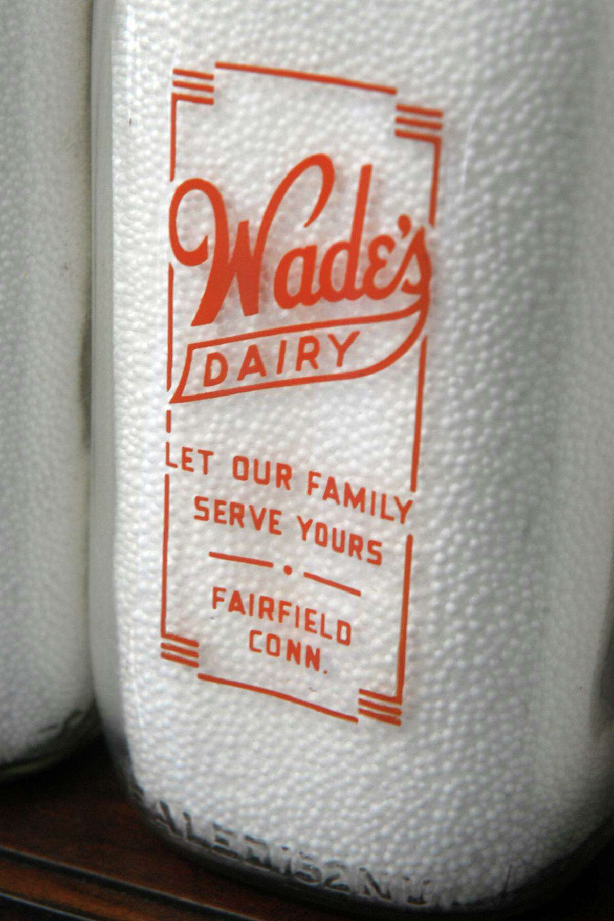 Antique milk jar from the collection of Doug Wade, of Wade’s Dairy in Bridgeport.