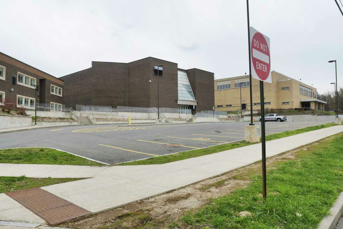 A view of Troy Middle School and Troy High School on Tuesday, April 21, 2020, in Troy, N.Y. (Paul Buckowski/Times Union)