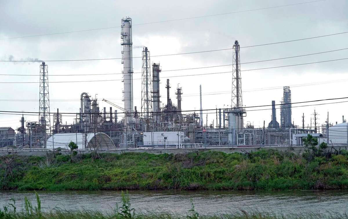 The Motiva refinery, the largest oil refinery in North America, is shown Monday, March 23, 2020, in Port Arthur, Texas. The Texas Gulf Coast is the United States’ petrochemical corridor, with four of the country’s 10 biggest oil and gas refineries and thousands of chemical facilities. (AP Photo/David J. Phillip)