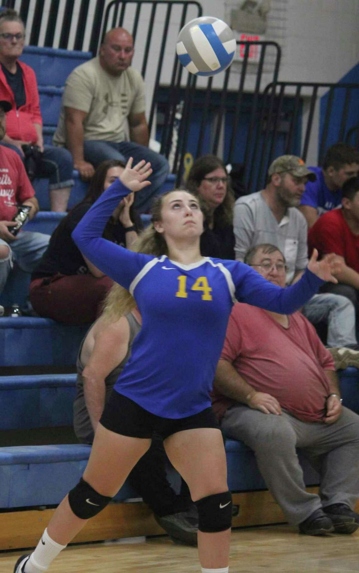 One of Livi Hopkins' sports at Evart was volleyball. (Herald Review photo file)