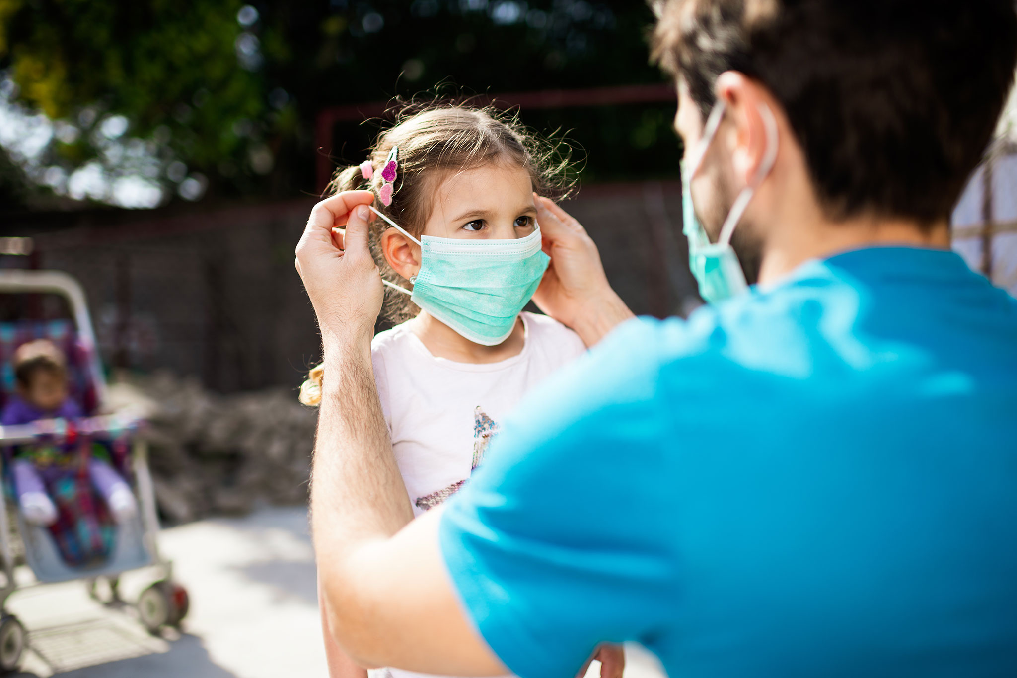 Should babies and children wear masks or face coverings?