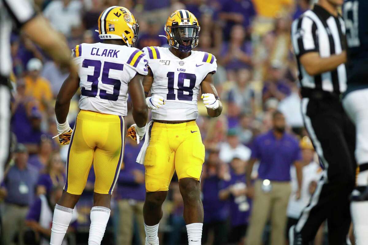 It would not be surprising to see the Cowboys trade down, swapping their 17th pick overall for Seattle’s 27th spot, and select LSU linebacker K’Lavon Chaisson (18).