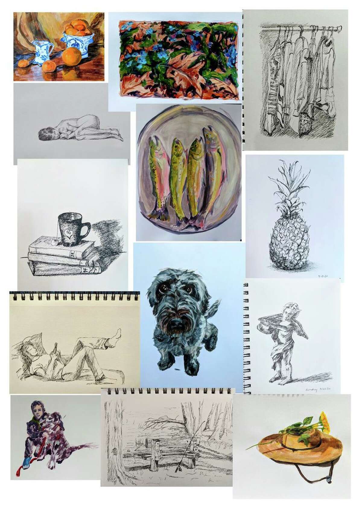 Ridgefield artist Clarice Shirvell shares her sketches and paintings daily on Instagram and Facebook.