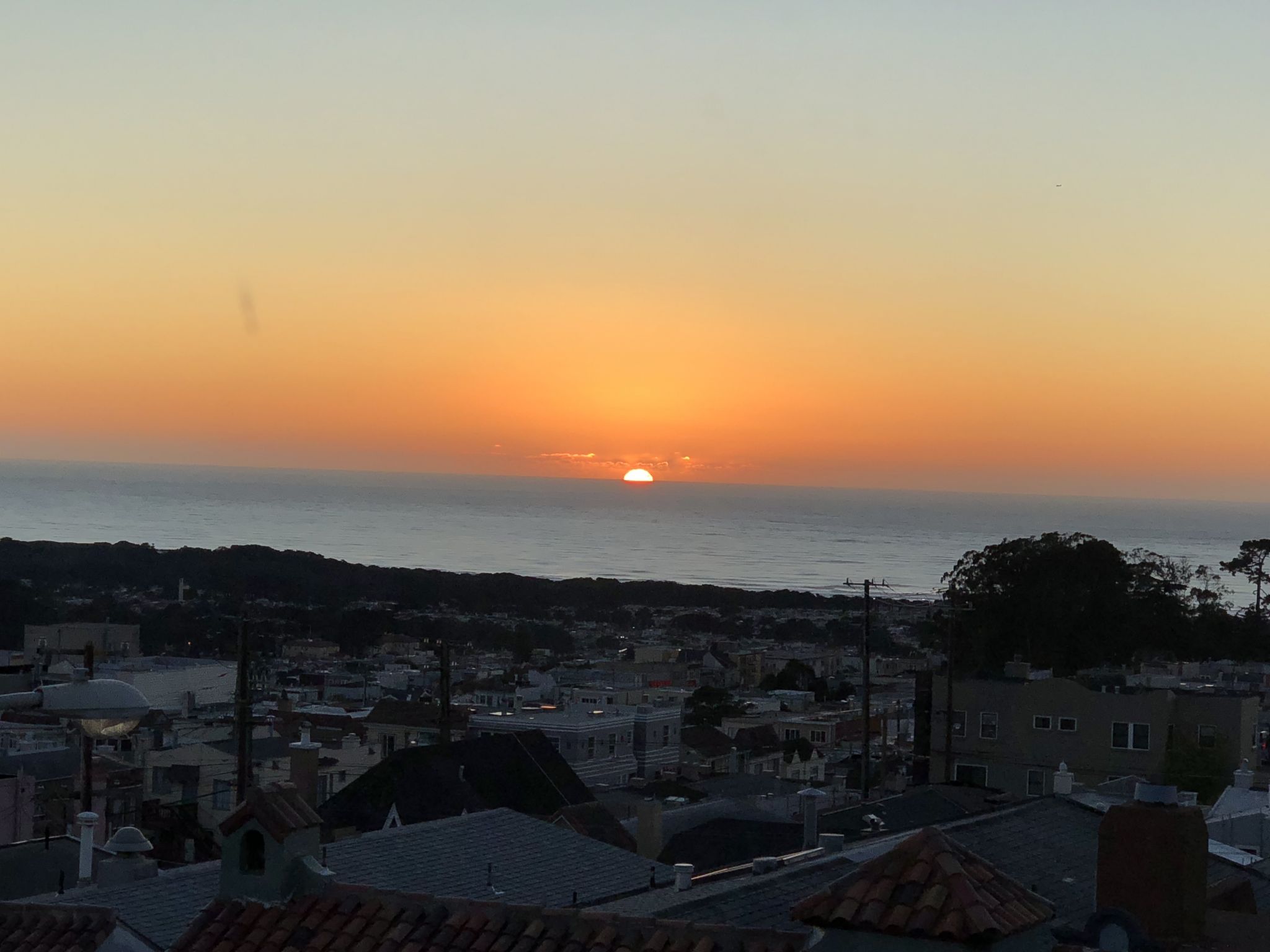 When skies are clear, you can watch the sunset from the master bedroom.