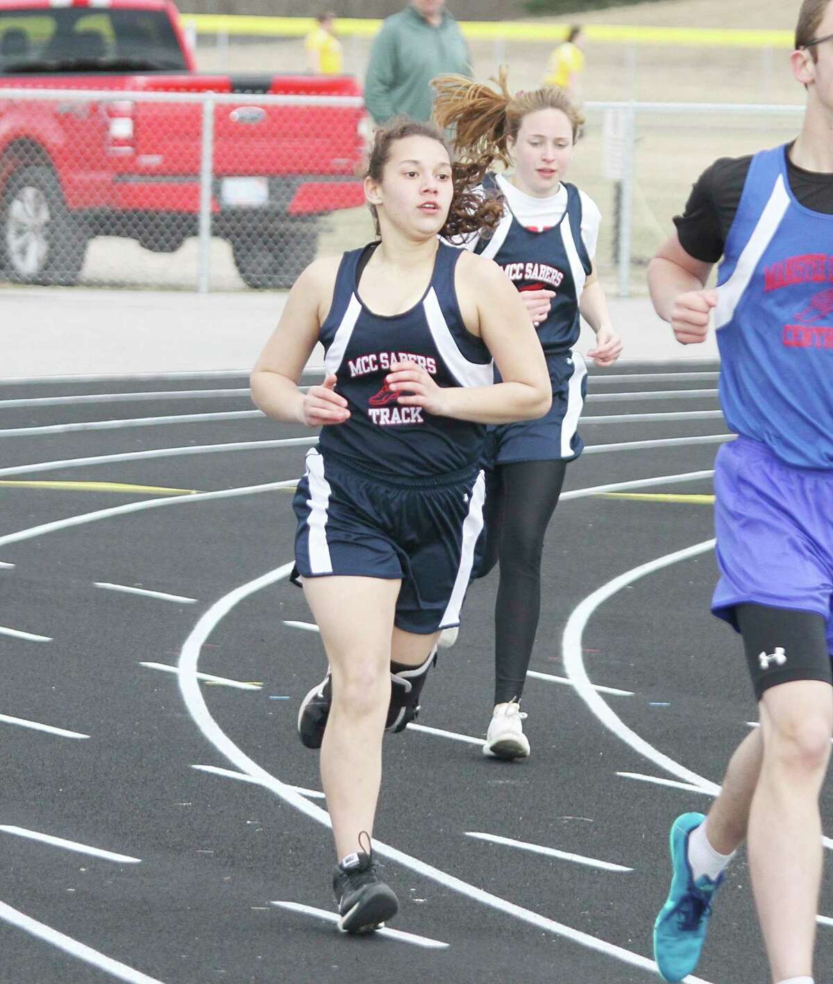 Manistee Catholic Central freshman Leah Stickney had hopes of defending her West Michigan D League crown in the 800-meter run this season. (News Advocate file photo)