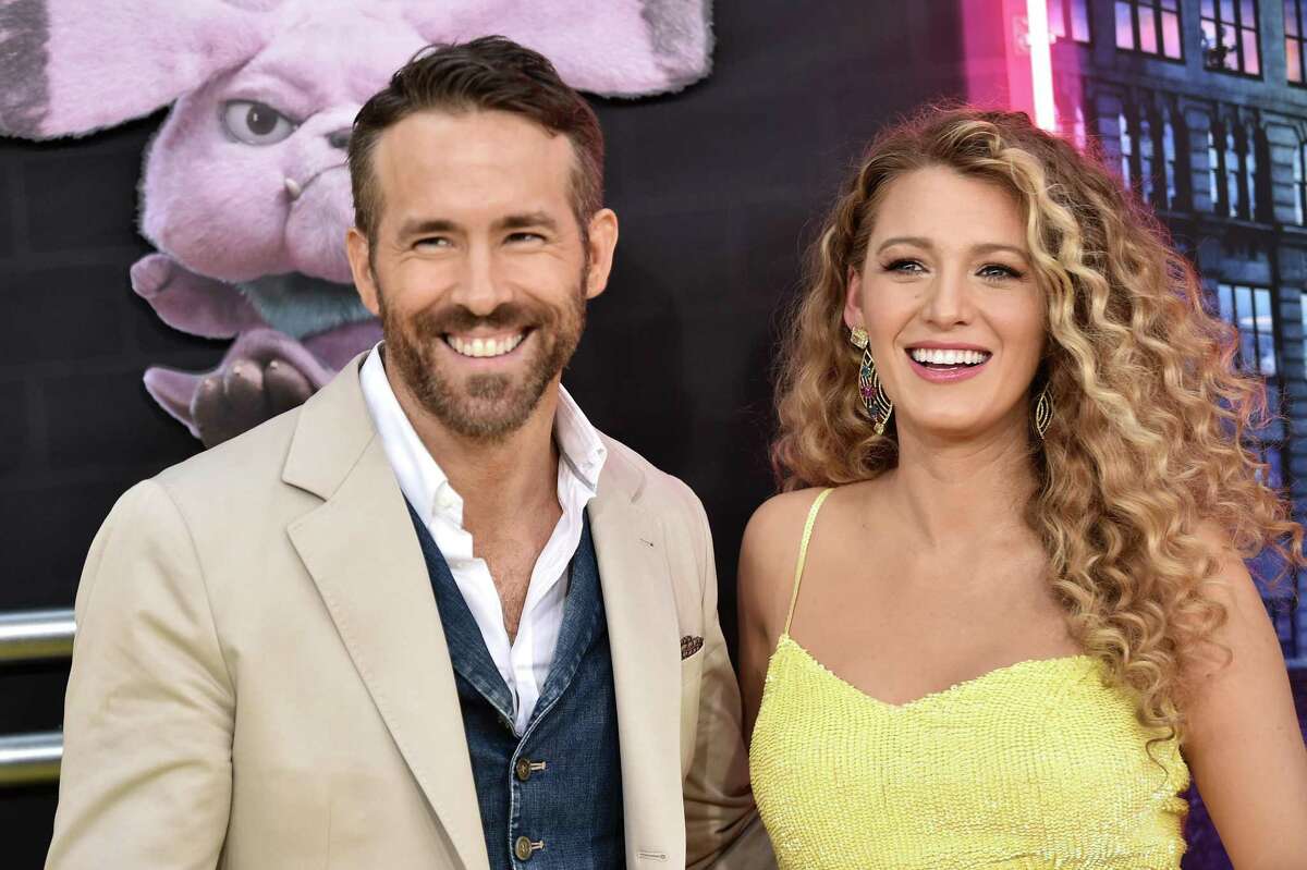 Ryan Reynolds and Blake Lively attend the premiere of "Pokemon Detective Pikachu" at Military Island in Times Square on May 2, 2019 in New York City. (Photo by Steven Ferdman/Getty Images)