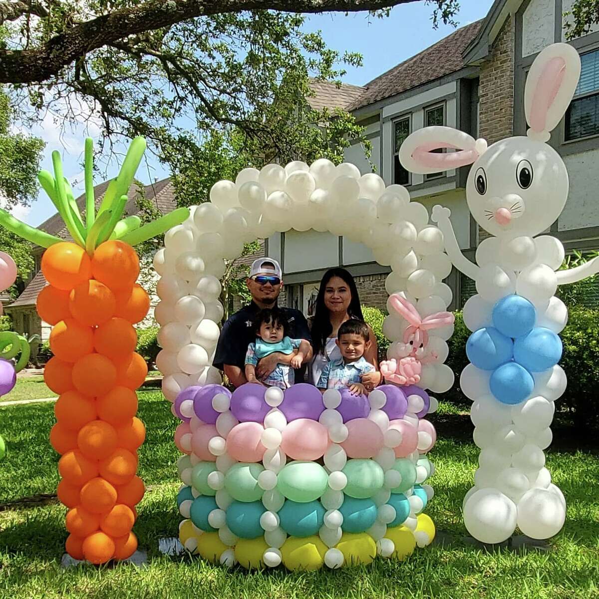 Houston balloon artist creates displays with positive messages to