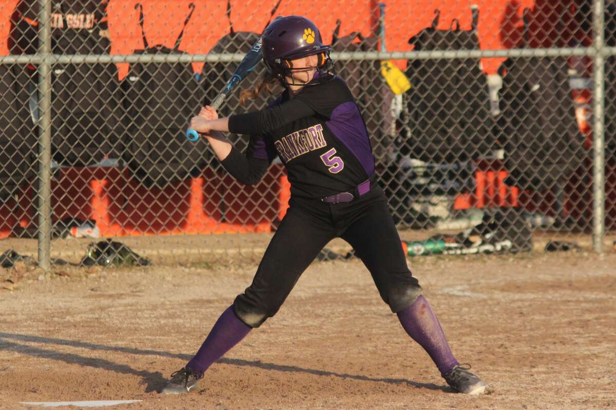 Haley Myers loads up for a swing during a victory over Kingsley in 2019.