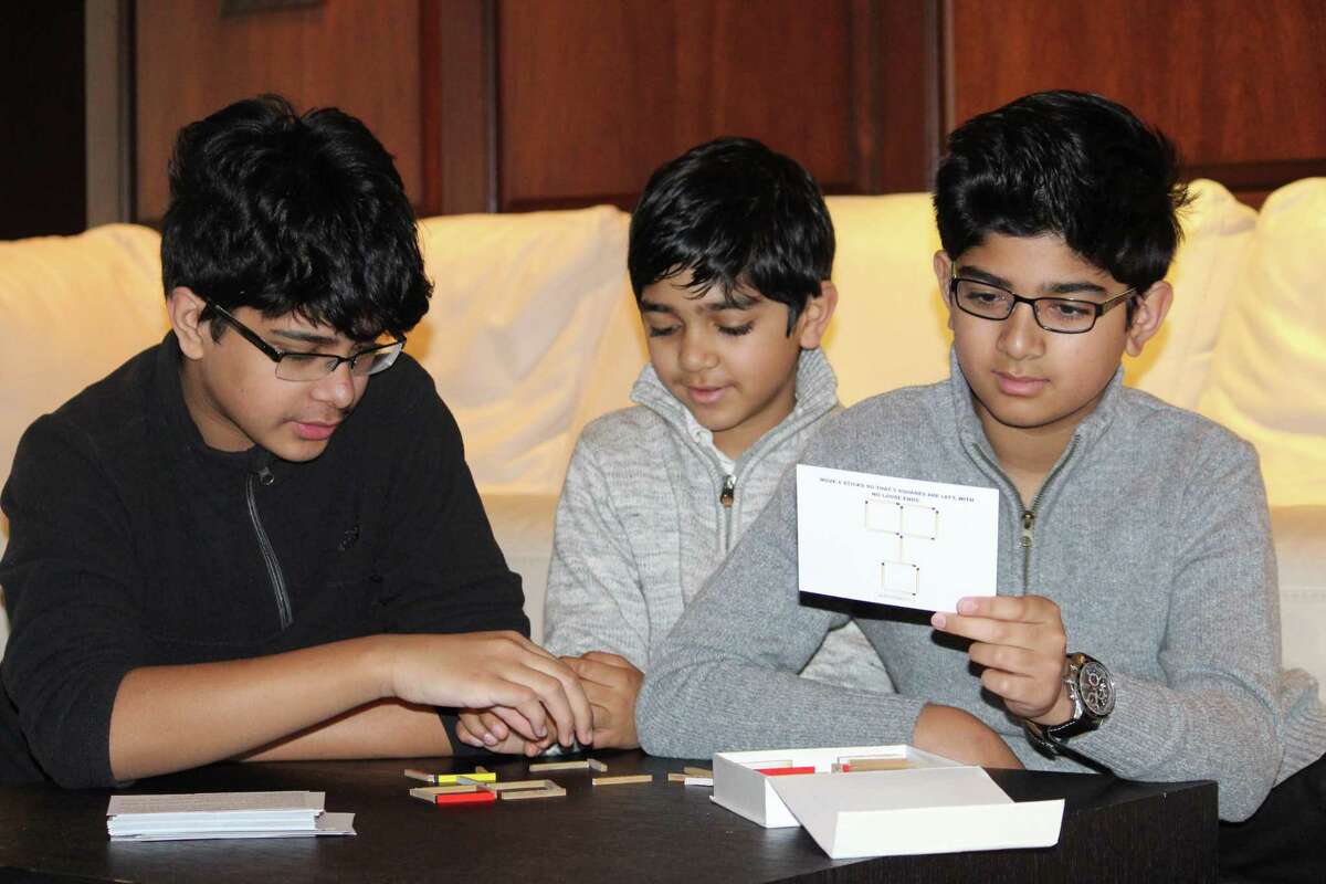 Imran, Irhan and Ishan Iftikar are in the seventh, sixth and second grades at Greenwich Country Day School. For the last year, they have been developing puzzles and games to encourage other kids to like math, which they turned into a real company called MATHinkCo, LLC. They are donating money they earned selling these math games to help the Greenwich Police Department stay protected during the coronavirus pandemic.