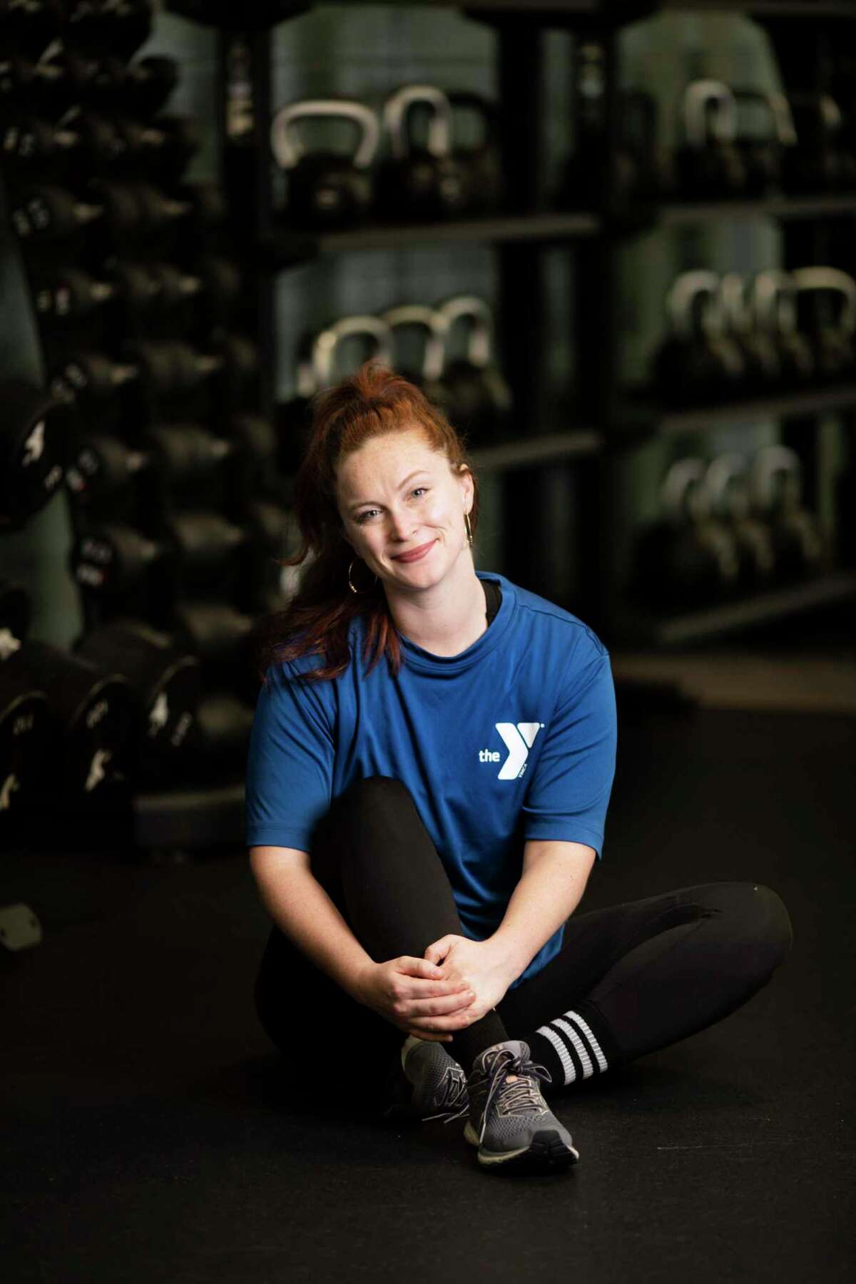 Shelby Saylor, 27, association director of healthy living Greater YMCA of Houston on Thursday, April 23, 2020, in Spring Branch.