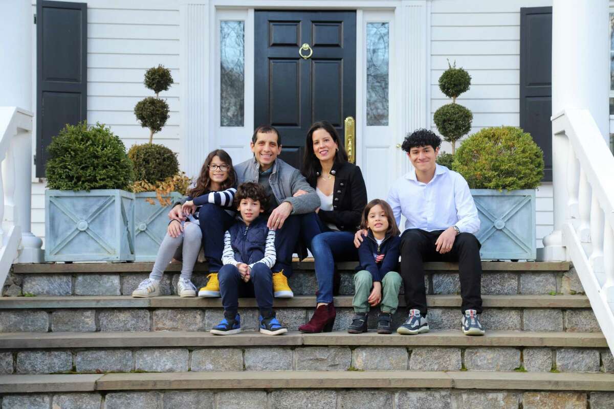 A Front Steps Project portrait of the Chimera family of New Canaan is recently photographed. With there being someday when the coronavirus pandemic will be over, families like the Chimeras are currently obtaining something to remember their time together during the pandemic.