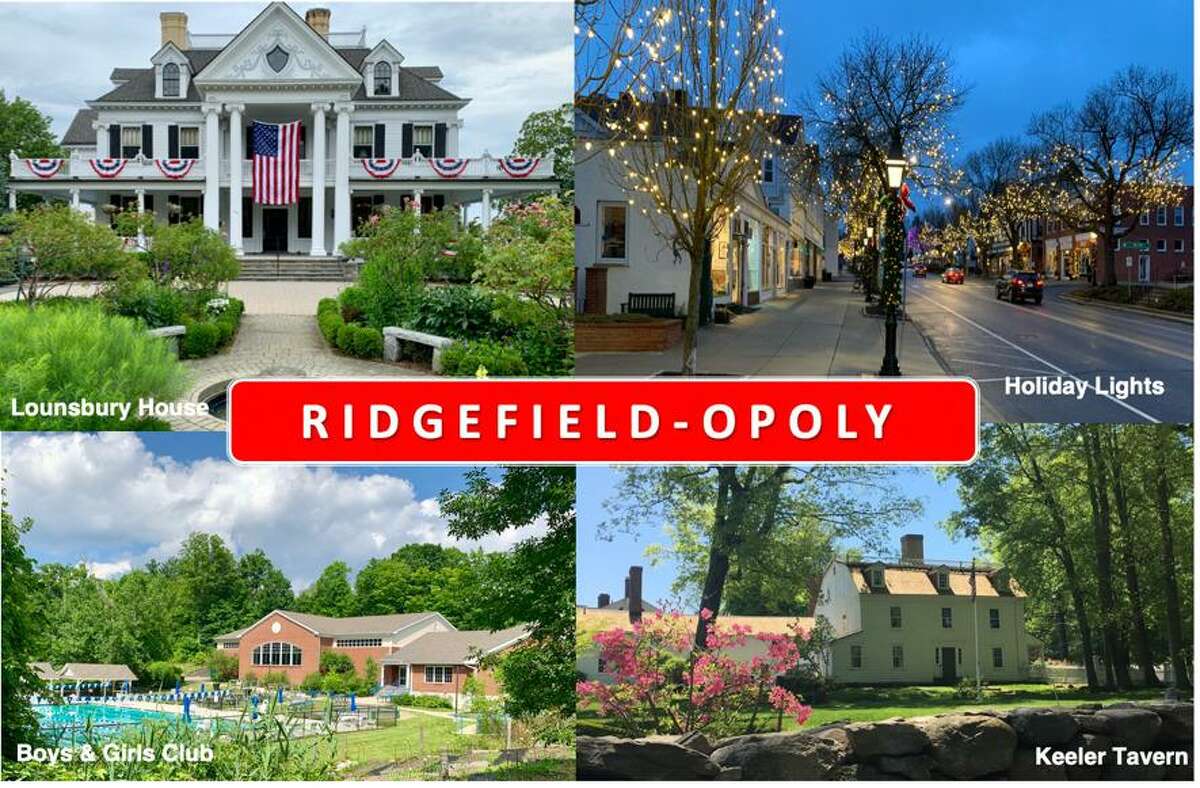 Local sights are part of the RIdgefieldopoly game being sold by The Rotary to raise funds for local charities.