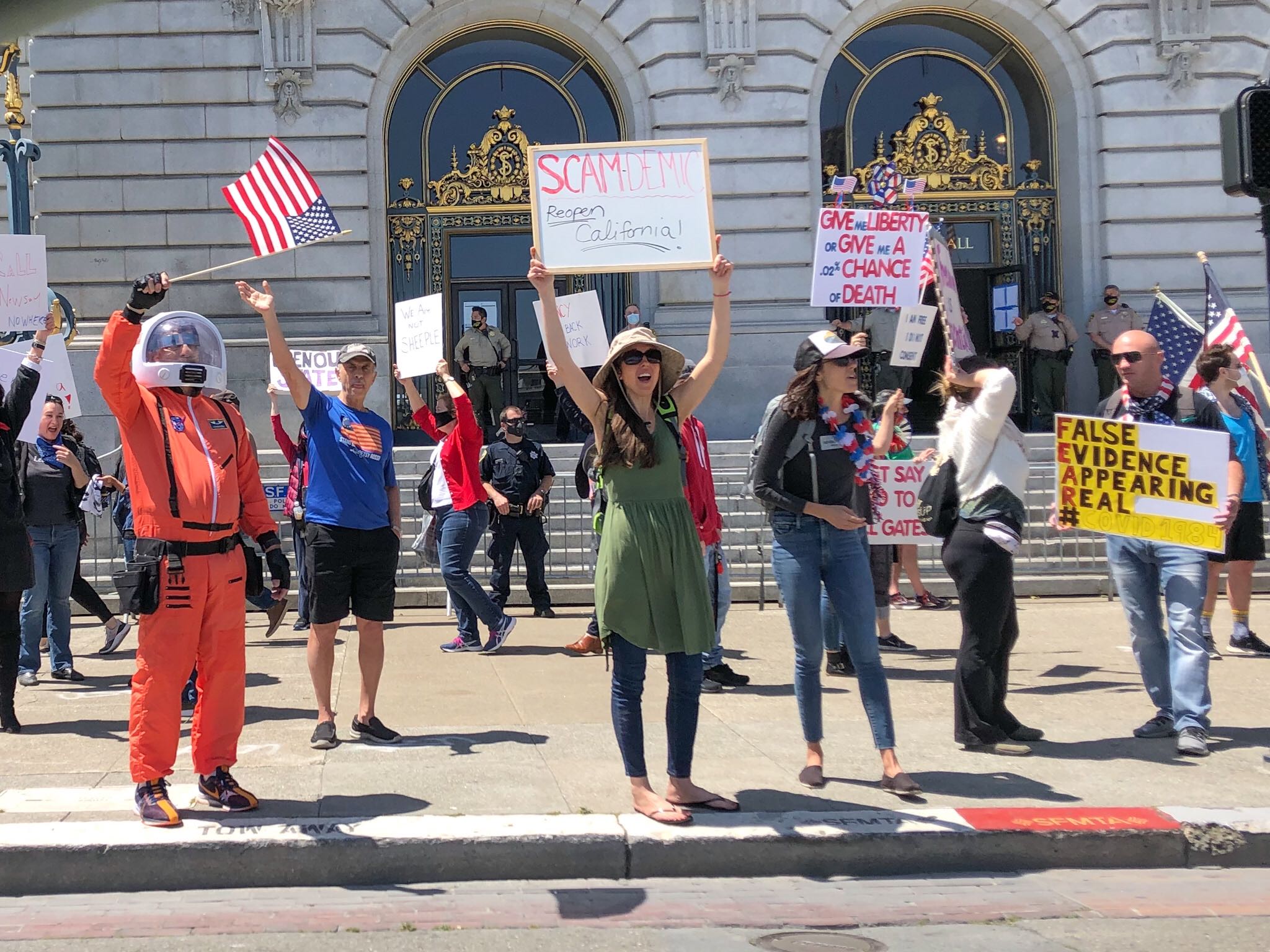 Reopen California Protest Draws Crowd To San Francisco City Hall