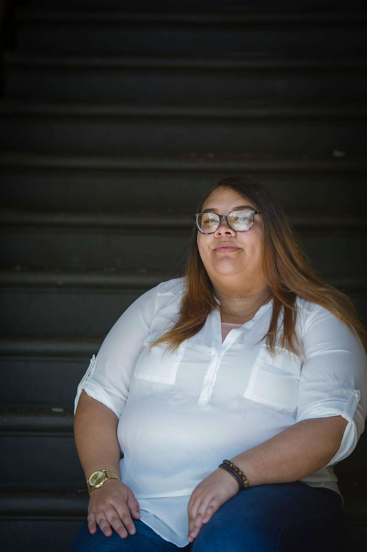 Aja Dunlap is Sacramento State student who is pregnant and recently transitioned out of the foster care system. Photographed at her home in Sacramento, Calif. on Thursday, April 30, 2020.