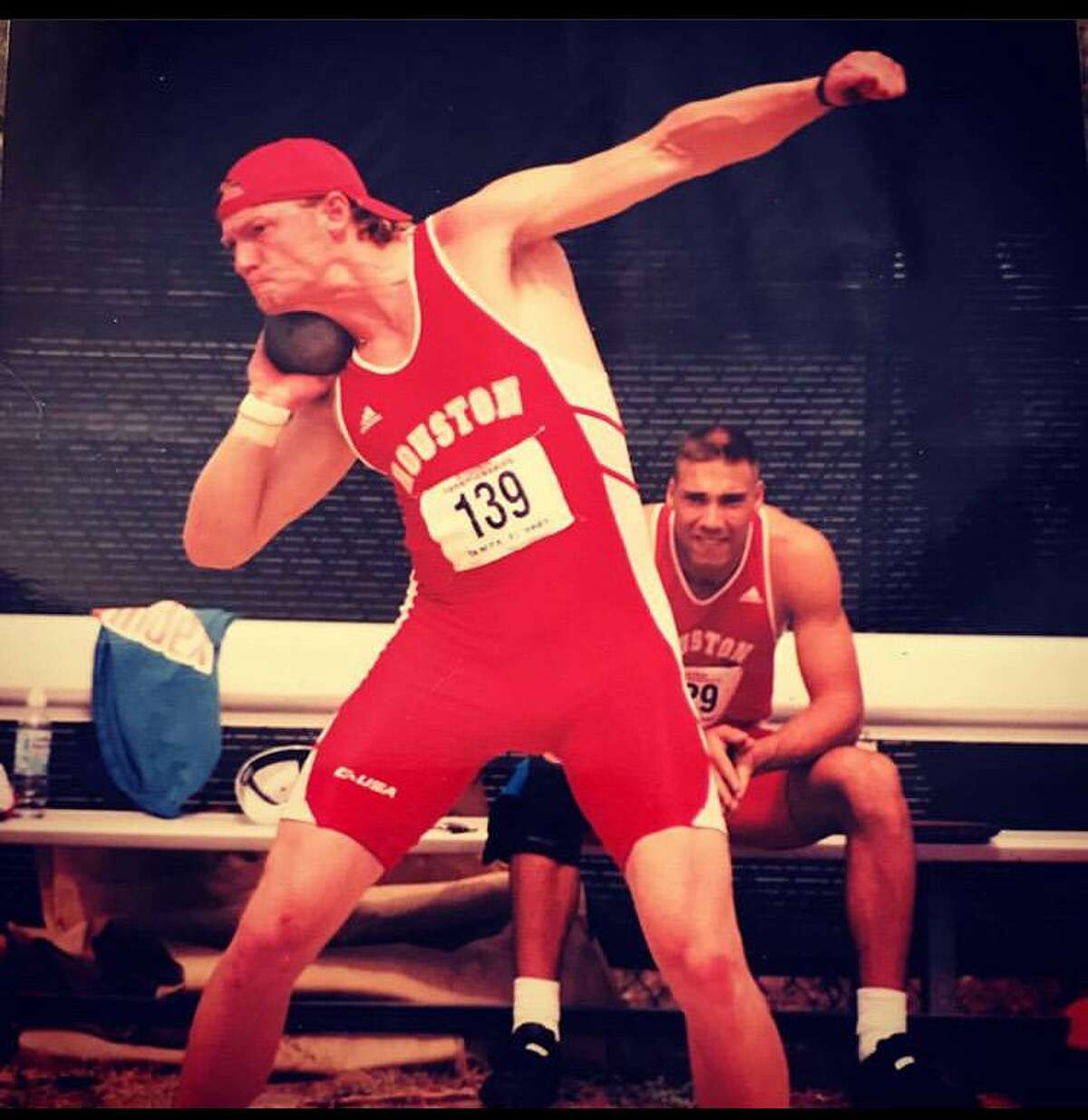 Alex Herrmann, a Kingswood High School graduate, won the C-USA outdoor track decathlete title for UH in 2001.