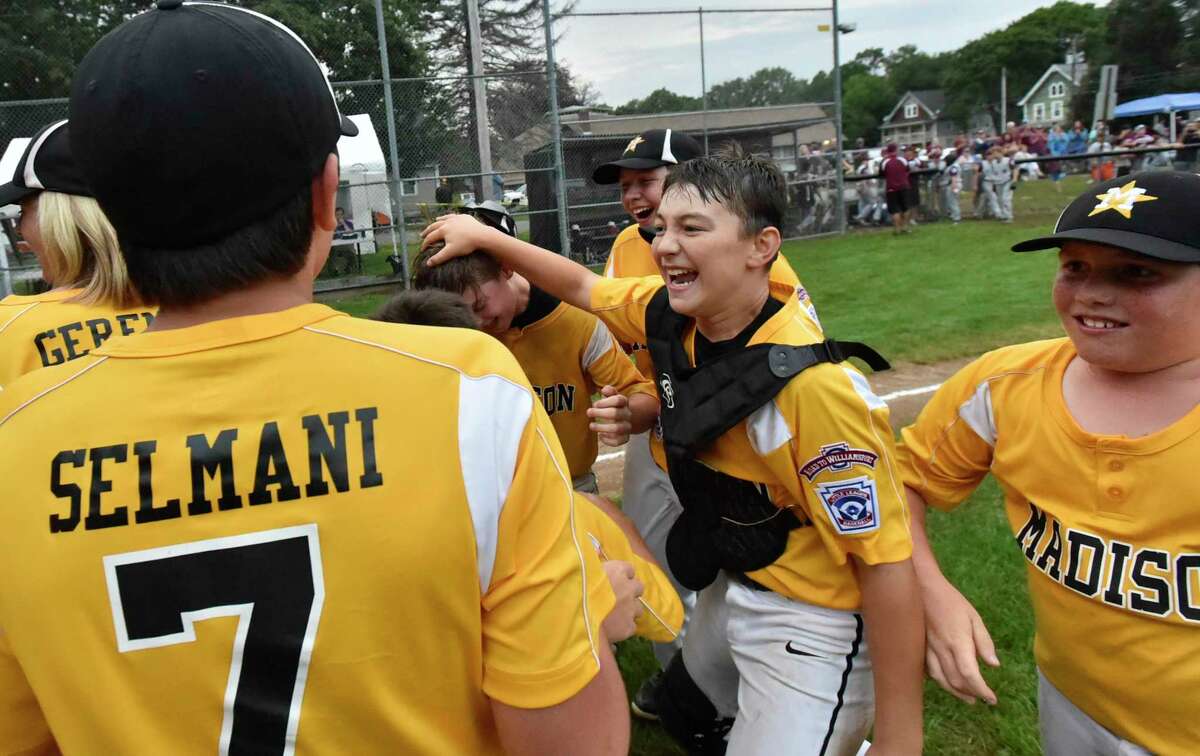 Willimantic , Connecticut -Friday, July 26, 2019: Max Sinoway North Haven Little League team vs. Madison Little League during the State Championship Final Wednesday at the Willimantic Little League Lower Legion Field in Willimantic . The winner goes to Bristol Connecticut for the New England Regional Playoffs. Final Score: Madison defeated North Haven 6-0.