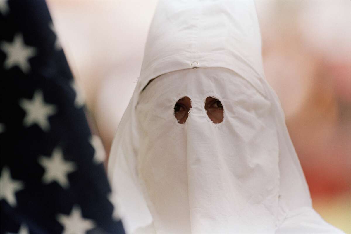 A file photo of a Ku Klux Klan hood (for illustration purposes only).