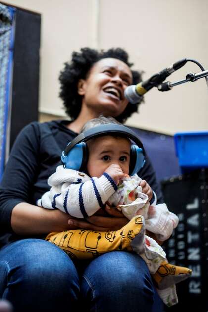 Meklit Hadero with her son Le—n.