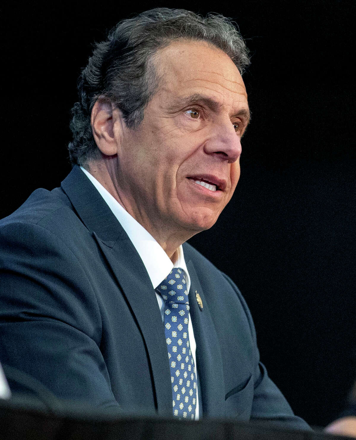 Gov. Andrew Cuomo provides a coronavirus update during a press conference on Monday, May 4, 2020, in Rochester, N.Y. (Office of the Governor)