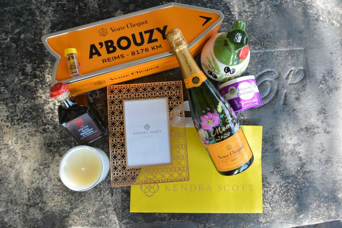 A’Bouzy: Order the dover sole and bottle of Veuve Clicquot Yellow Label takeout special to go ($69 for two people) or dine-in at brunch from 10 a,m, to 3 p.m. Reservations recommended. Mother’s Day gift options include a bottle of Veuve Clicquot and either a Kendra Scott candle for $206 or a Kendra Scott rose gold frame for $254. 2300 Westheimer Rd., 713-722-6899, https://www.abouzy.com/