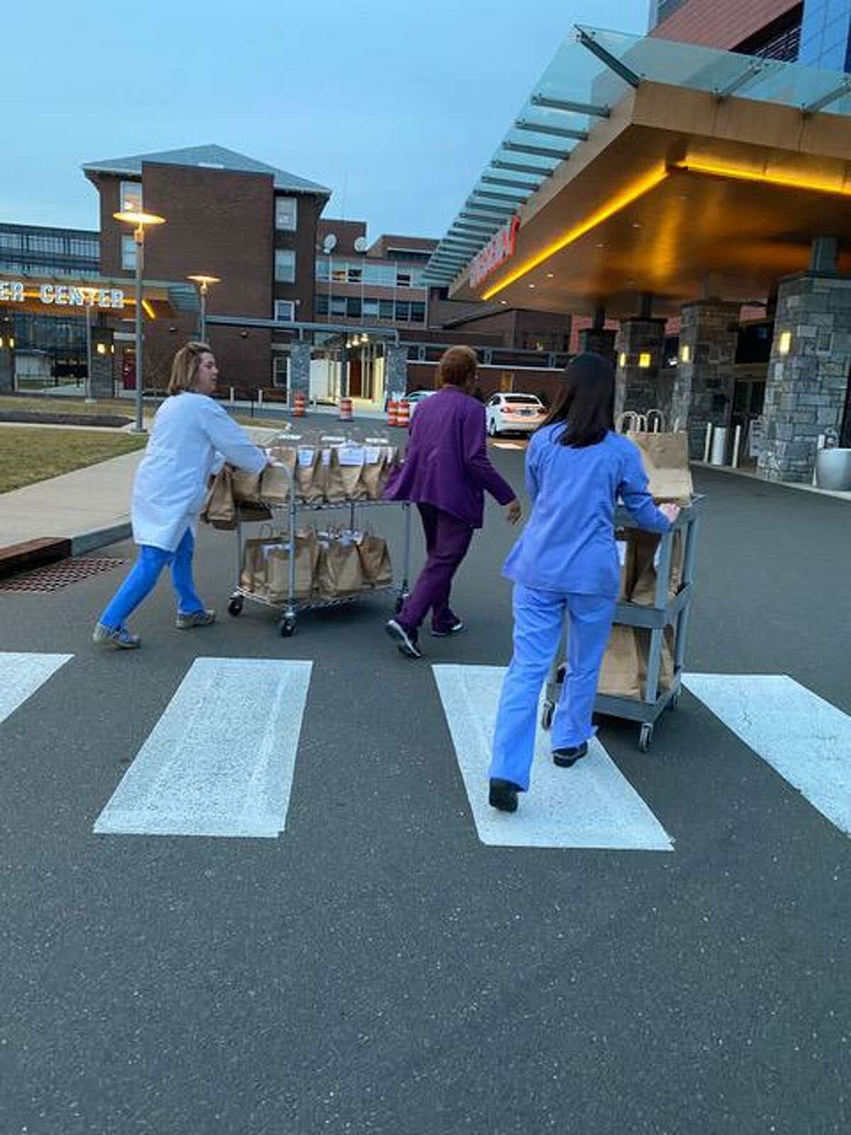 Nicole J. Straight of Westport, founder of Food For the Front Lines, has led a Go Fund Me campaign that's already provided nearly 13,000 meals to front-line workers.