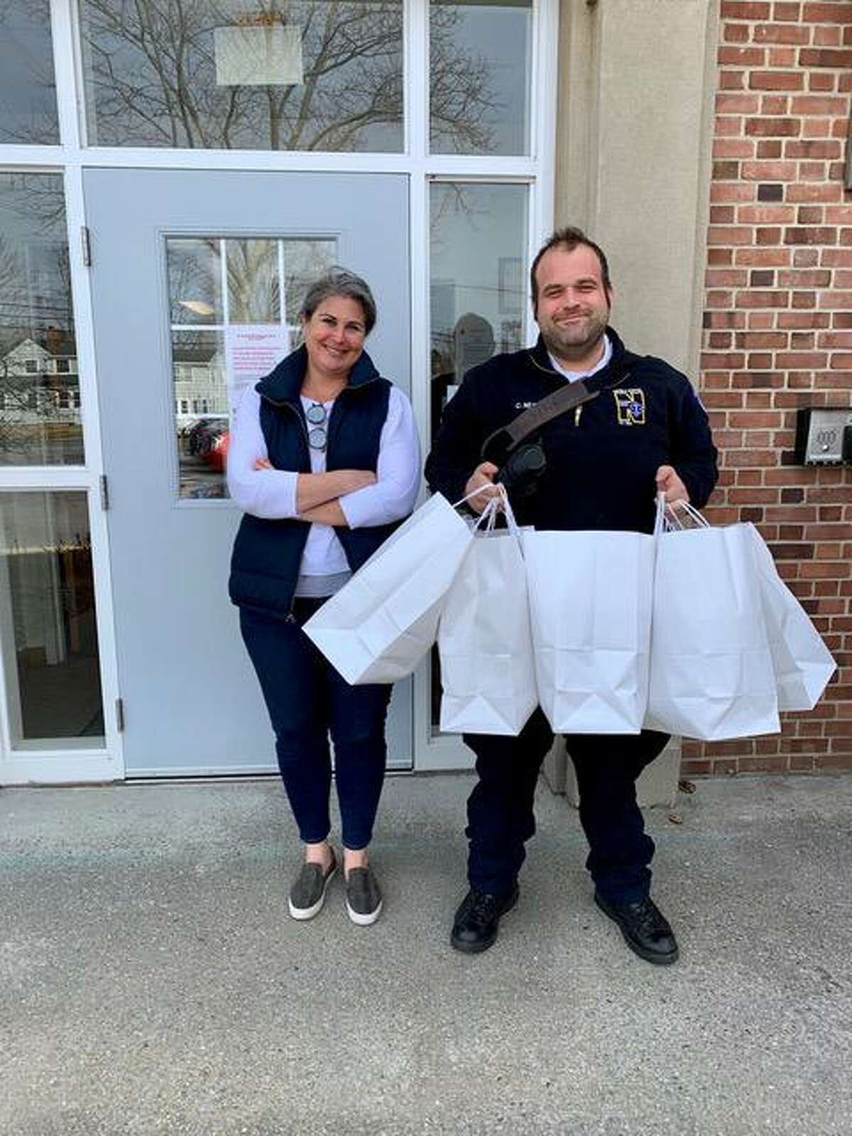 Nicole J. Straight of Westport, founder of Food For the Front Lines, has led a Go Fund Me campaign that's already provided nearly 13,000 meals to front-line workers.