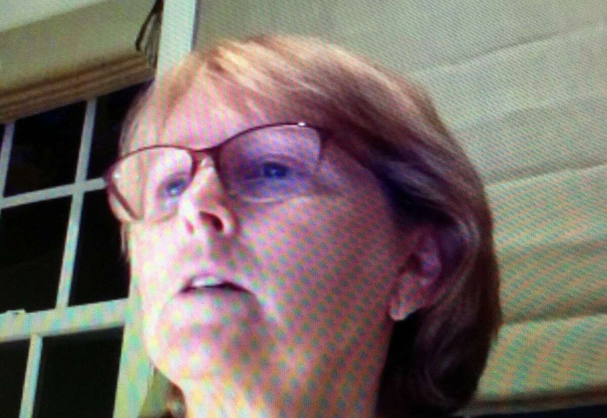 Wilton First Selectwoman Lynne Vanderslice discusses revsions to the FY 2021 town budget, including a 20 percent cut to her own salary, via a live stream videoconference on Monday, May 4.