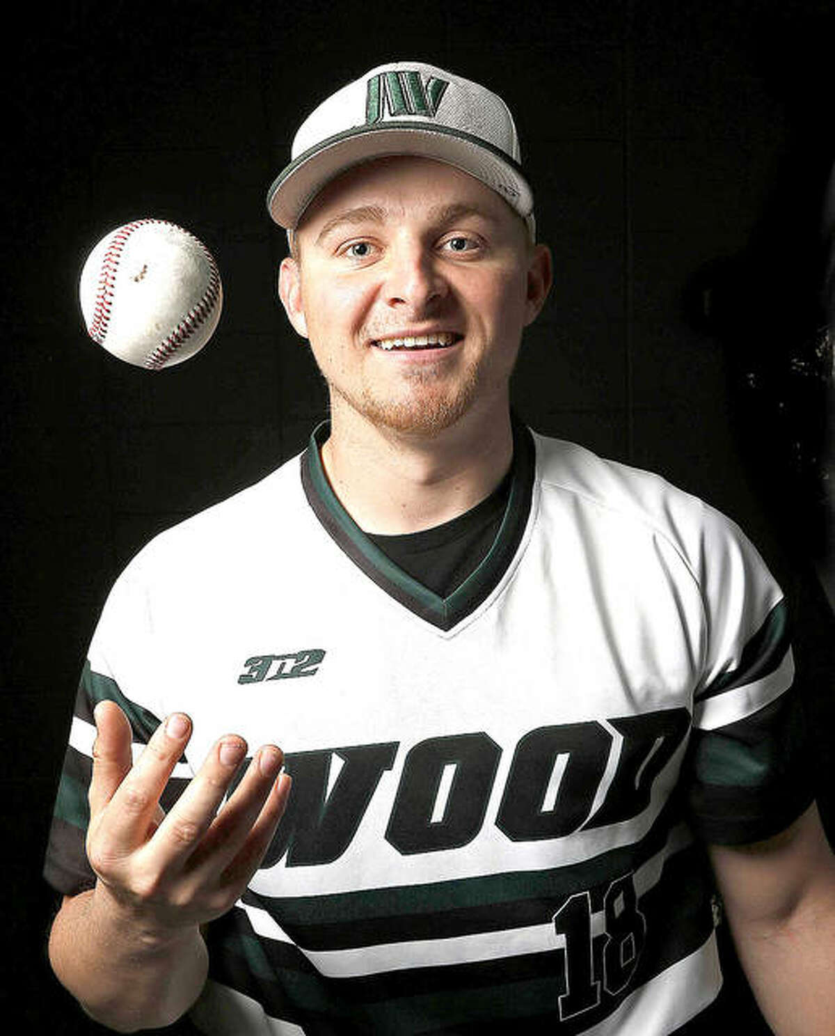 Anthony Silkwood, a Marquette Catholic High grad, during his season as a pitcher at John Wood Community College in Quincy.