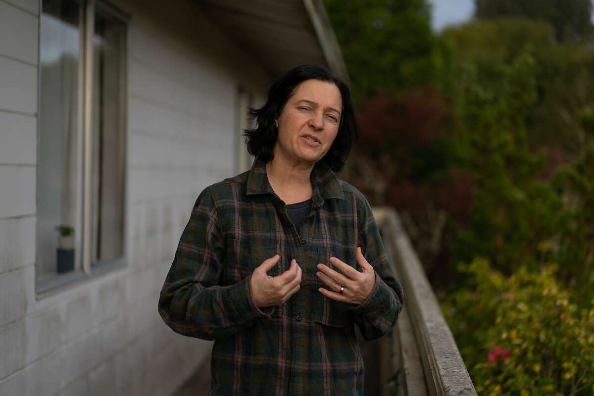 Shannon Bennett, Cal Academy of Sciences, Chief of Science studies infectious diseases that can be transmitted from animals to humans. Here, she is at her home speaking about the coronavirus on Friday, March 20, 2020, in Mill Valley, Calif.