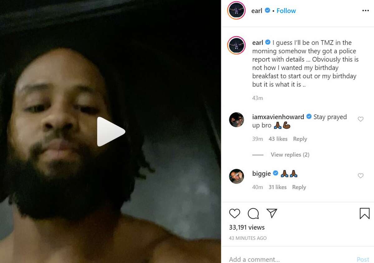 In a deleted Instagram post, Baltimore Ravens safety Earl Thomas recorded a message to "get ahead" of the TMZ report detailing an altercation with his wife on April 13. TMZ published its article shortly after Thomas' post.